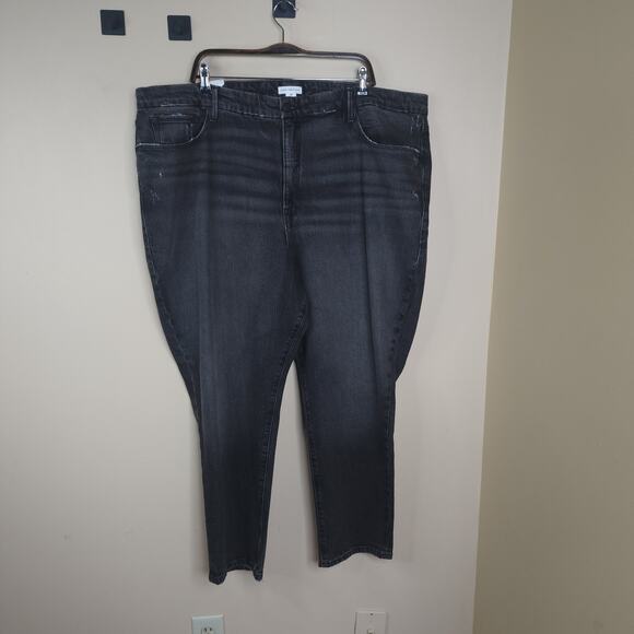 Good American Good Girlfriend High Rise Comfort Jean in Washed Black Size 22 - Picture 1 of 11